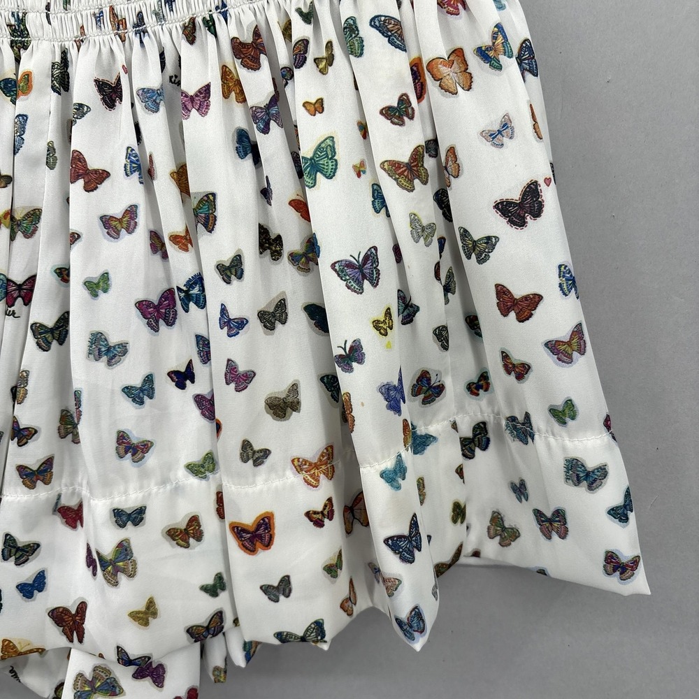 Koch Shorts Womens XS White Butterfly Print Smocked High Waist Made In USA - Picture 3 of 13